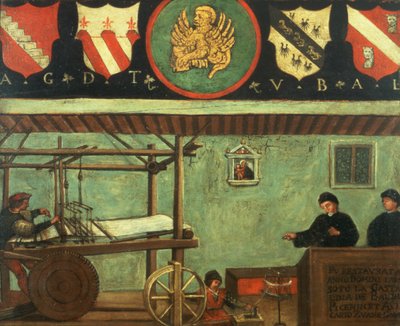 Insegna della Corporazione dei Tessitori Veneziani da Italian School