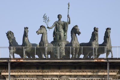 Carro a sei cavalli, dettaglio dell