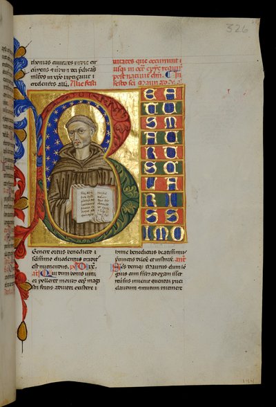 San Mauro con libro aperto da Italian School