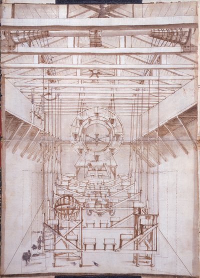 Macchinari scenici per le opere al teatro San Salvatore di Venezia, 1675 da Italian School