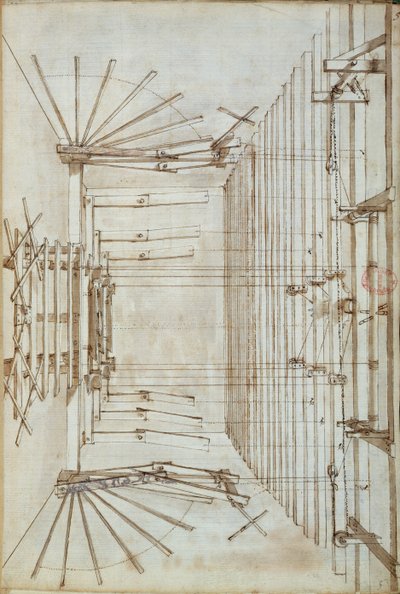 Macchinari scenici per le opere al teatro San Salvatore di Venezia, 1675 da Italian School