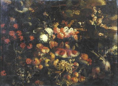 Natura morta con frutta e putti da Italian School