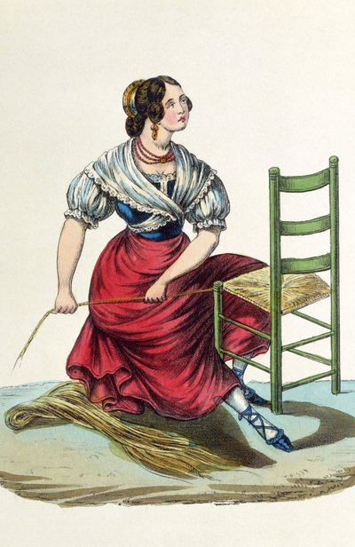 Fabbricante di sedie di paglia da Italian School