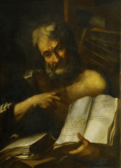 Studio della testa di un uomo: Uno dei padri da Italian School