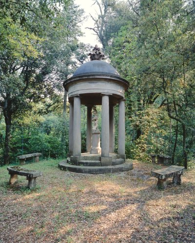 Tempio con statua di Venere, Villa di Celle da Italian School