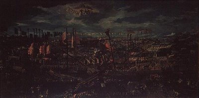 La battaglia di Lepanto, 7 ottobre 1571 da Italian School