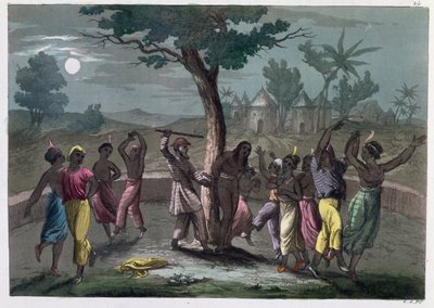 La Danza del Mombo-Jombo, secondo i viaggi di Mungo Park, da Una Storia del Costume di J. Ferrario, pubblicata a Milano c.1820 da Italian School