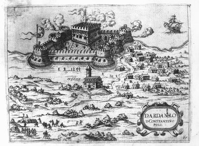 La fortezza di Costantinopoli da Italian School
