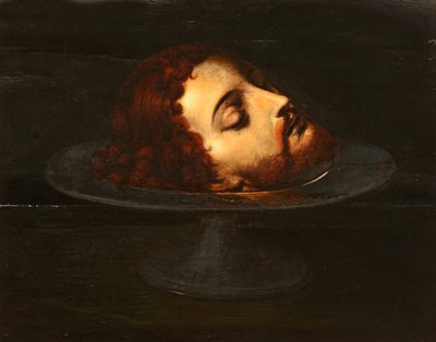 La Testa di San Giovanni Battista su un Piatto da Italian School