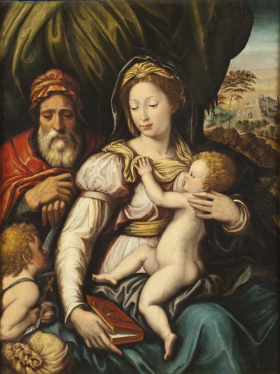 La Sacra Famiglia con il Bambino San Giovanni da Italian School