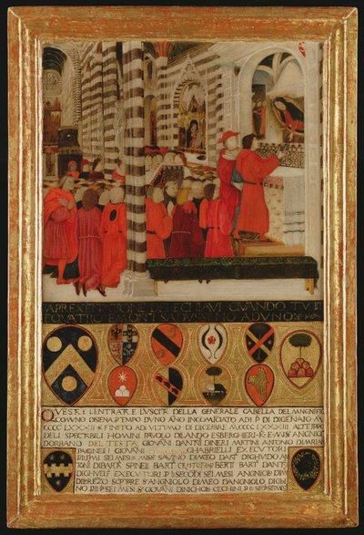 Le Chiavi di Siena Consegnate alla Vergine da Italian School