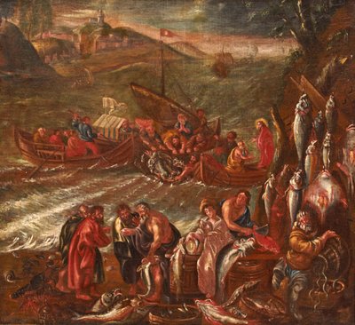 Il miracolo di Galilea, la grande pesca da Italian School