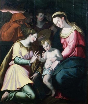 Il matrimonio mistico di Santa Caterina, c.1600 da Italian School