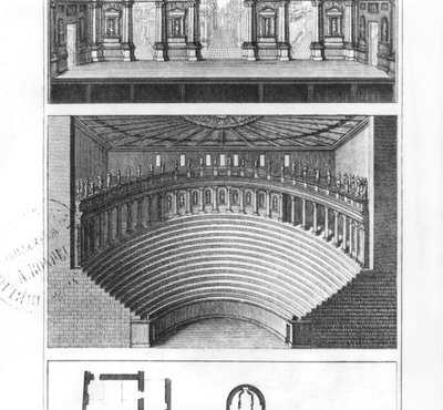 Il Teatro Olimpico a Vicenza, progettato da Andrea Palladio (1508-80) da Italian School