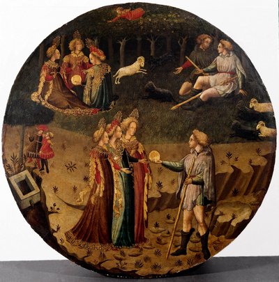 Il giudizio di Paride. Il pastore Paride deve scegliere a chi dare la mela d