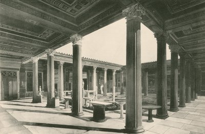 Il Peristilio nella Casa dei Vettii (incisione) da Italian School