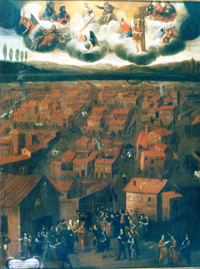 La peste a Roma nel 1656 da Italian School