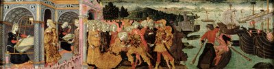 Il ritorno di Ulisse, pannello di cassone, senese da Italian School
