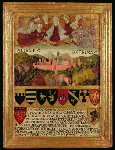 La Vergine che Protegge Siena dal Terremoto del 1466 da Italian School