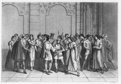 Il modo in cui gli Incas sposavano i Principi del Sangue, c.1820 da Italian School