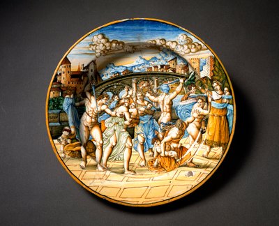 Il massacro degli innocenti (piatto in ceramica, Urbino, bottega Fontana, ca. 1566) da Italian School