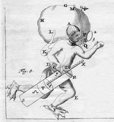 Lo scafandro - in “De Motu Animalium” di Giovanni Alfonso Borelli (1608 - 1679) da Italian School