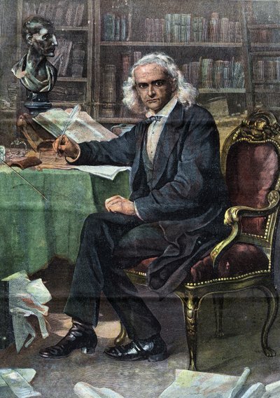 Theodor Mommsen (1817 - 1903), storico e politico tedesco (premio Nobel per la letteratura 1902) - in "La Tribuna illustrata da Italian School