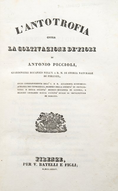 Pagina del titolo, da L