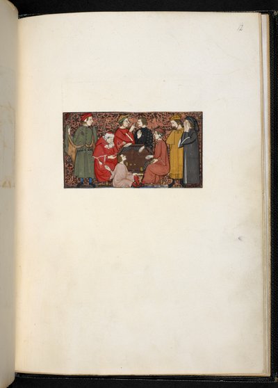 Trattato sui Vizi e le Virtù Add MS 27695 f.12r, c. 1330-40 da Italian School