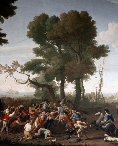Pirati turchi catturati a Maccarese, vicino a Roma (dettaglio) da Italian School
