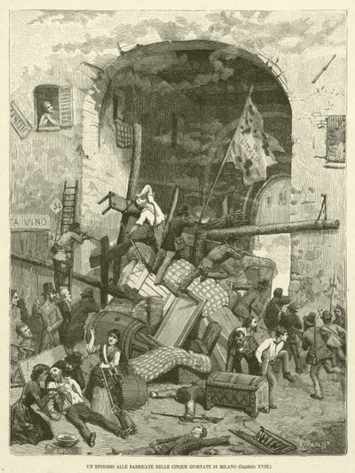 Un Episodio Alle Barricate Nelle Cinque Giornate di Milano da Italian School
