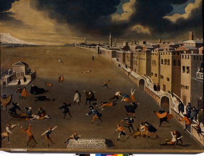 Venezia. La laguna ghiacciata nel quartiere di Fondamenta Nuove nel XVIII secolo. Venezia, Pinacoteca Querini - Stampalia. da Italian School