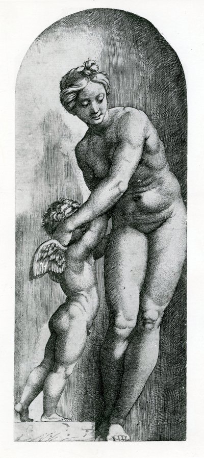 Venere e Amore, XVII secolo da Italian School