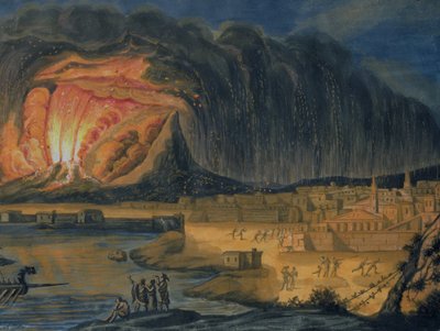 Eruzione del Vesuvio vicino a Napoli, c.1815 da Italian School