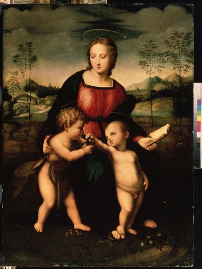 Vergine con bambino e San Giovanni Battista bambino da Italian School