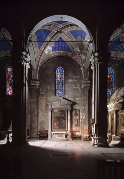 Veduta della cattedrale di Lucca da Italian School