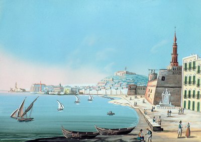 Veduta di Napoli dal Carmine, c.1845 da Italian School