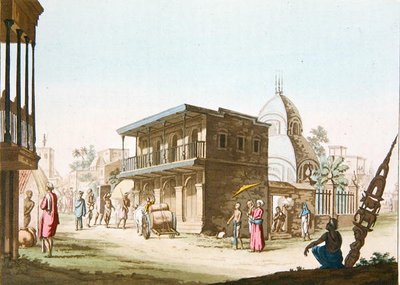 Veduta di una strada a Calcutta da Italian School