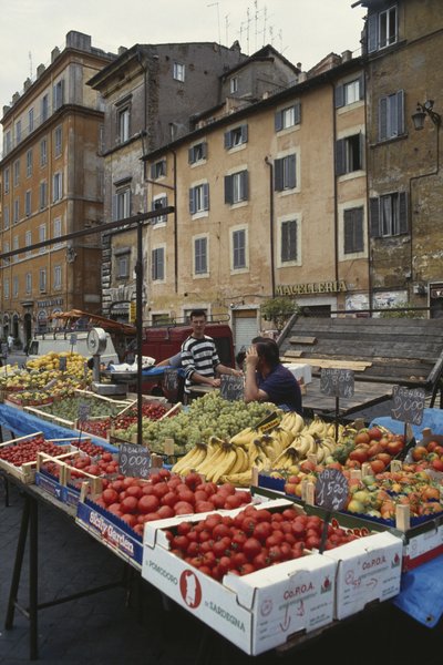 Vista del mercato da Italian School