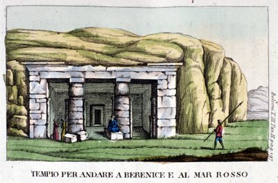 Veduta del tempio sulla strada per Berenice oggi Bengasi e per il Mar Rosso. L