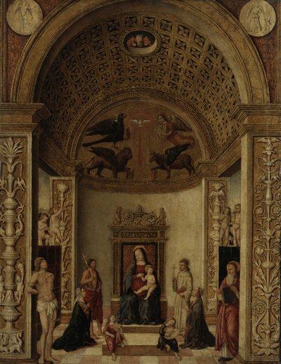 Vergine e Bambino in trono, c.1500-20 da Italian School