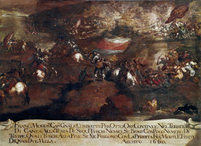 Guerra di Candia (Creta): Battaglia di Chania guidata da Francesco Morosini nell