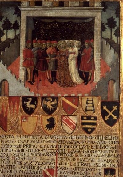 Festa di nozze, senese, c.1400 da Italian School
