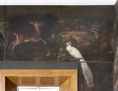 Pavone bianco e capriolo, Mito di Orfeo da Italian School