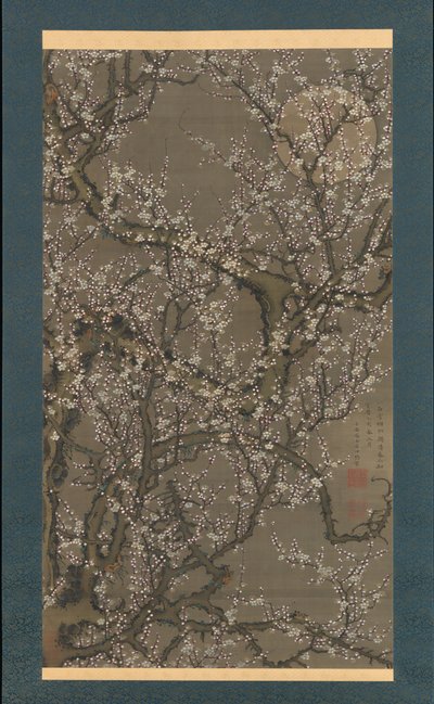 Fiori di pruno bianco e luna, 1755 da Ito Jakuchu