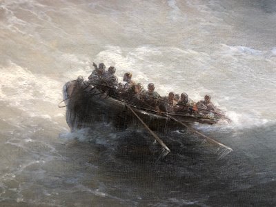 Frammento di barca con persone da Ivan Aivazovsky