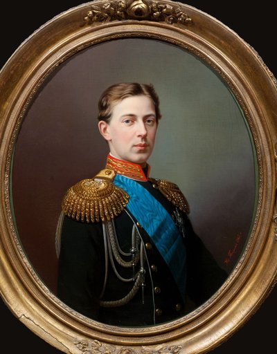 Ritratto dello zarevic Nicola Aleksandrovič di Russia 1843-1865, 1865 da Ivan Alexeevich Tyurin