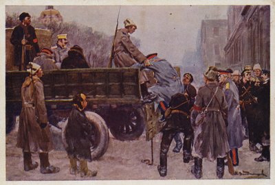 Arresto dei generali russi durante la Rivoluzione di Febbraio del 1917 da Ivan Alexeyevich (after) Vladimirov