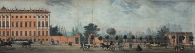 Il Palazzo Anichkov. Dal panorama della Prospettiva Nevskij, 1830 da Ivan Alexeyevich Ivanov