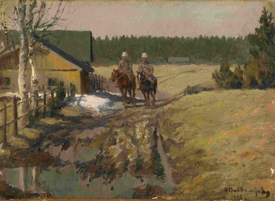 Cosacchi a cavallo, 1916 da Ivan Alexeyevich Vladimirov